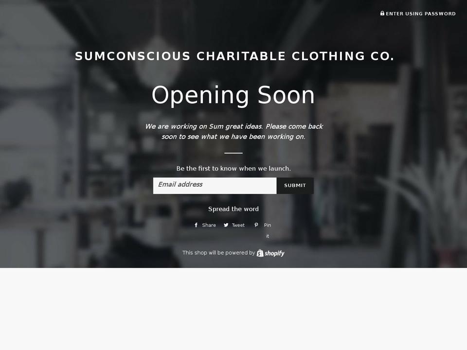 sumconscious.com shopify website screenshot