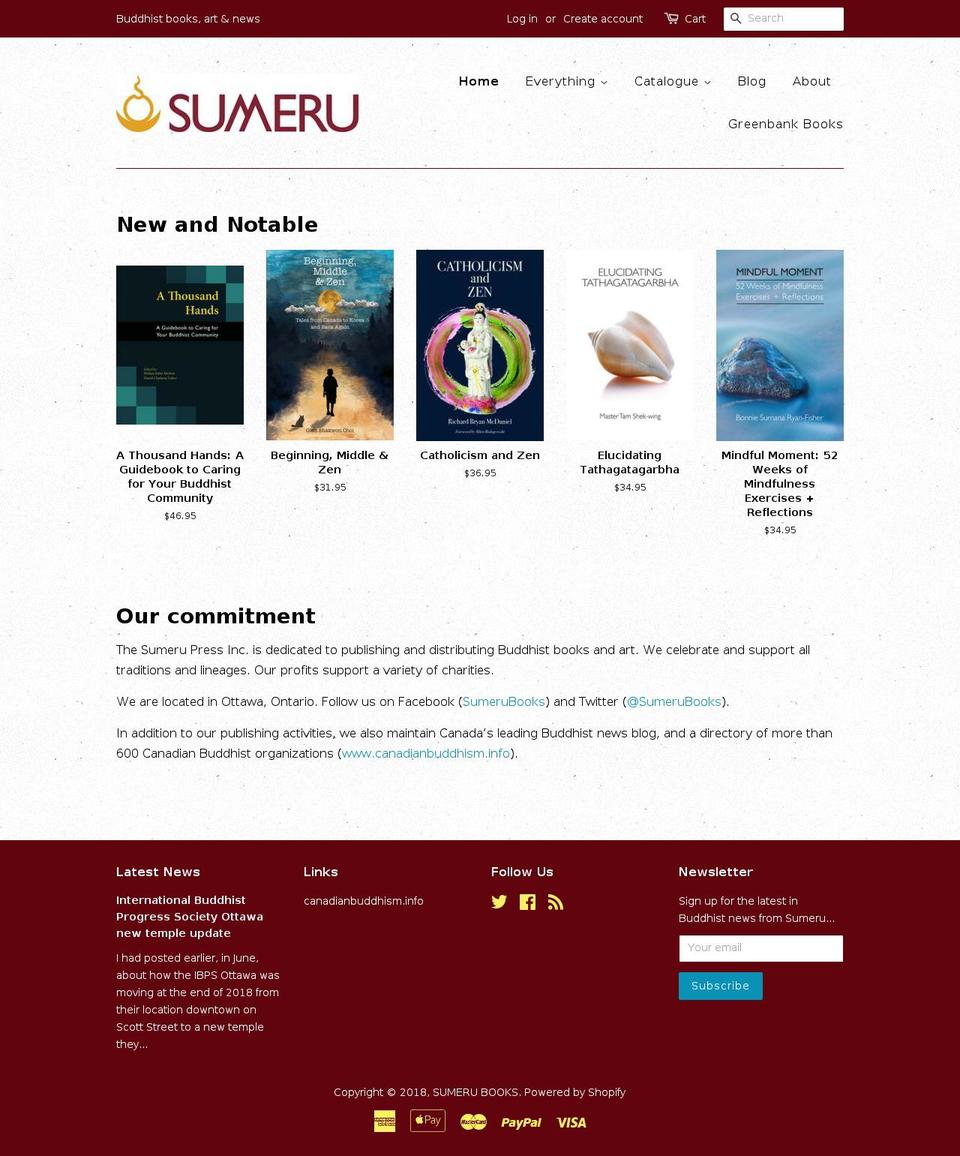 sumeru-press.com — Shopify storefront screenshot