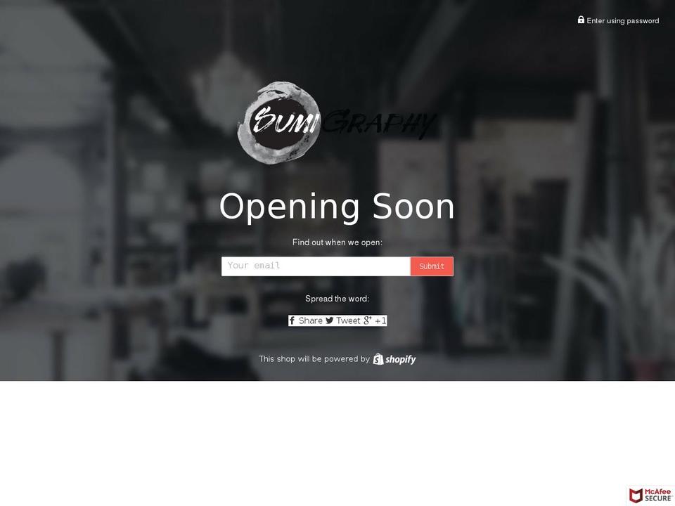 sumigraphy.com shopify website screenshot
