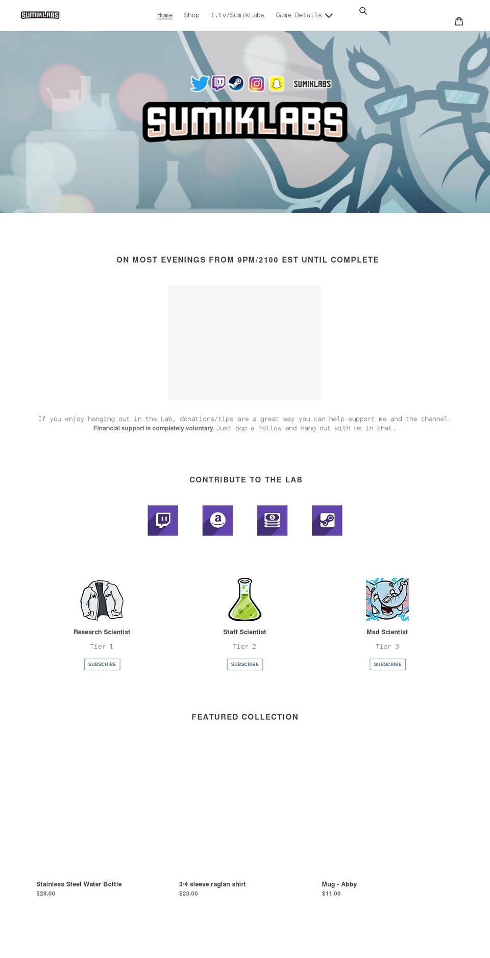 sumiklabs.com shopify website screenshot