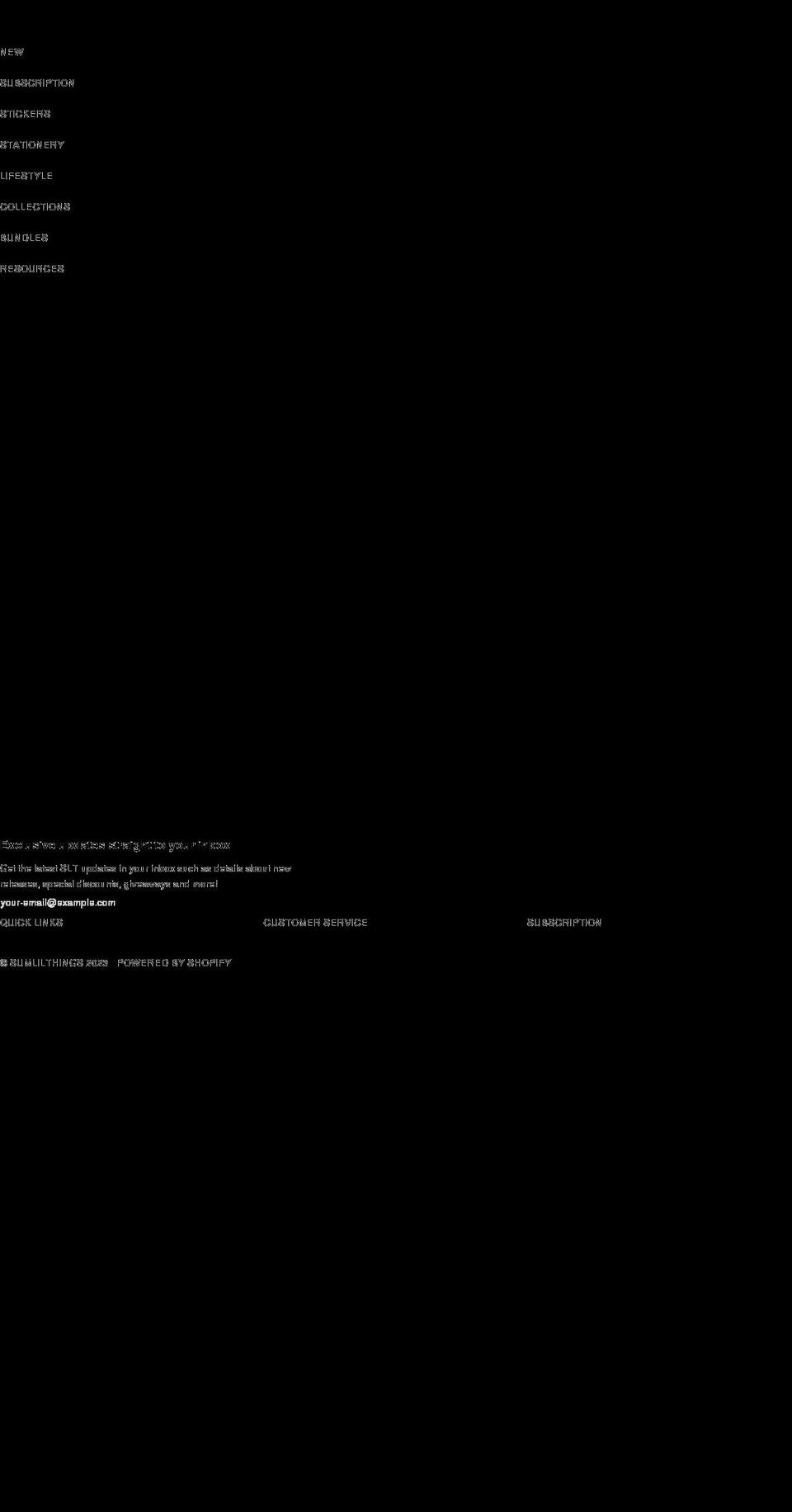 sumlilthings.com shopify website screenshot
