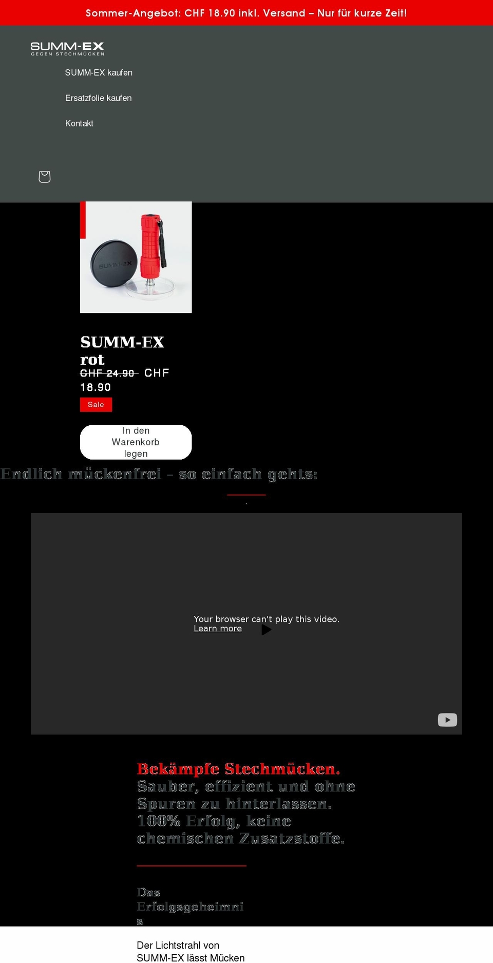 summ-ex.ch shopify website screenshot