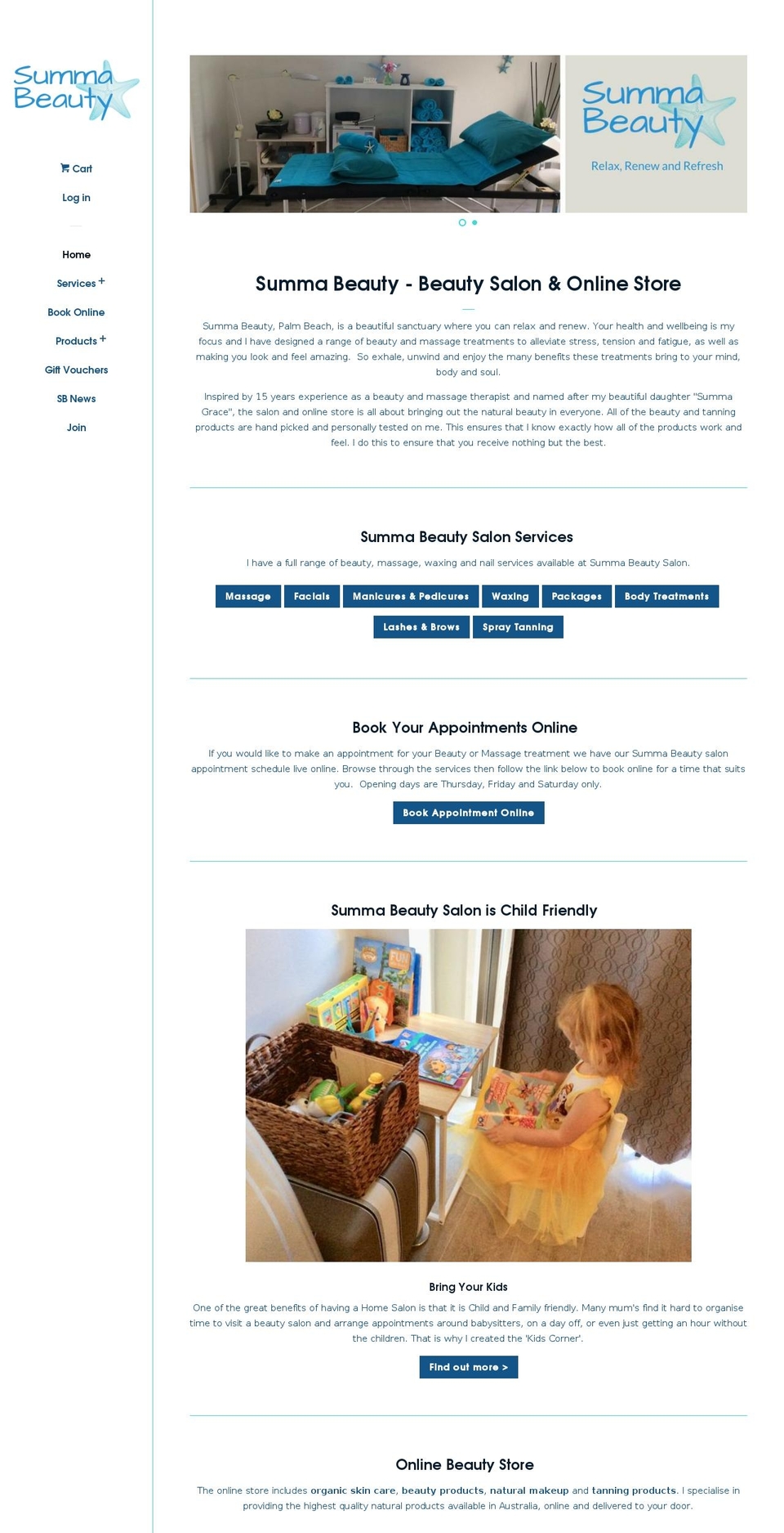 summabeauty.com — Shopify storefront screenshot