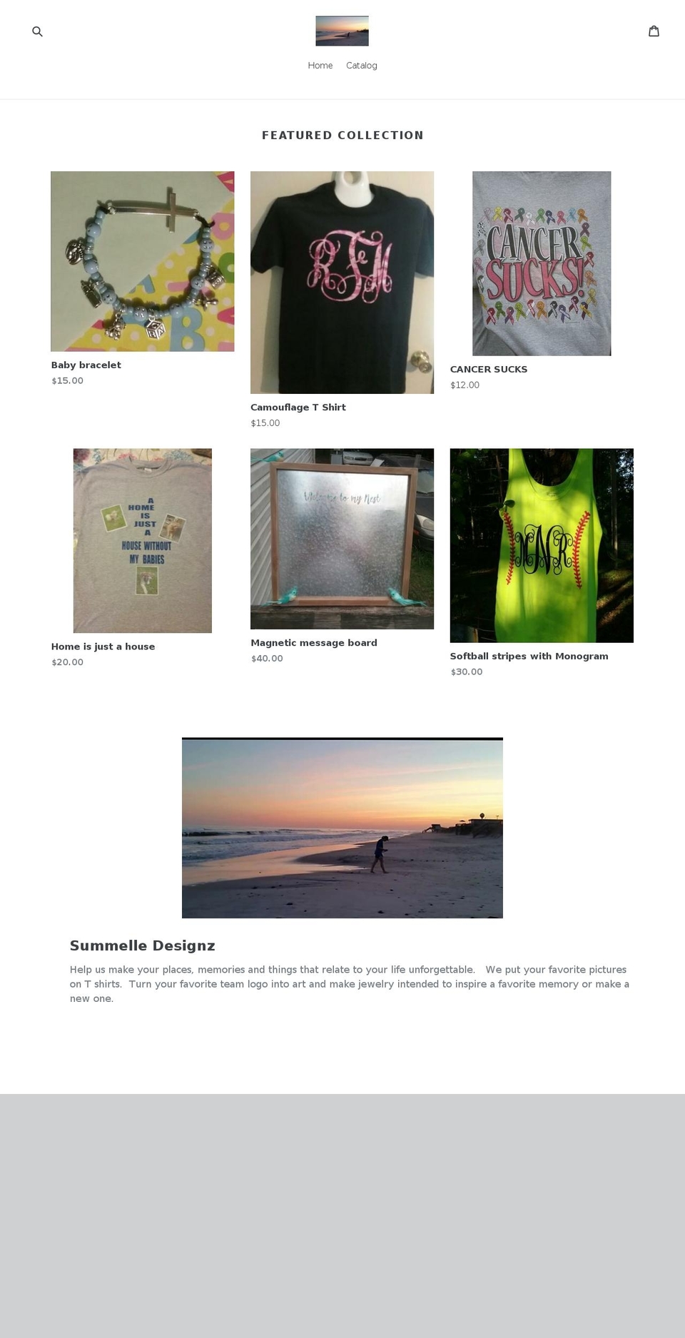 summelledesignz.com shopify website screenshot