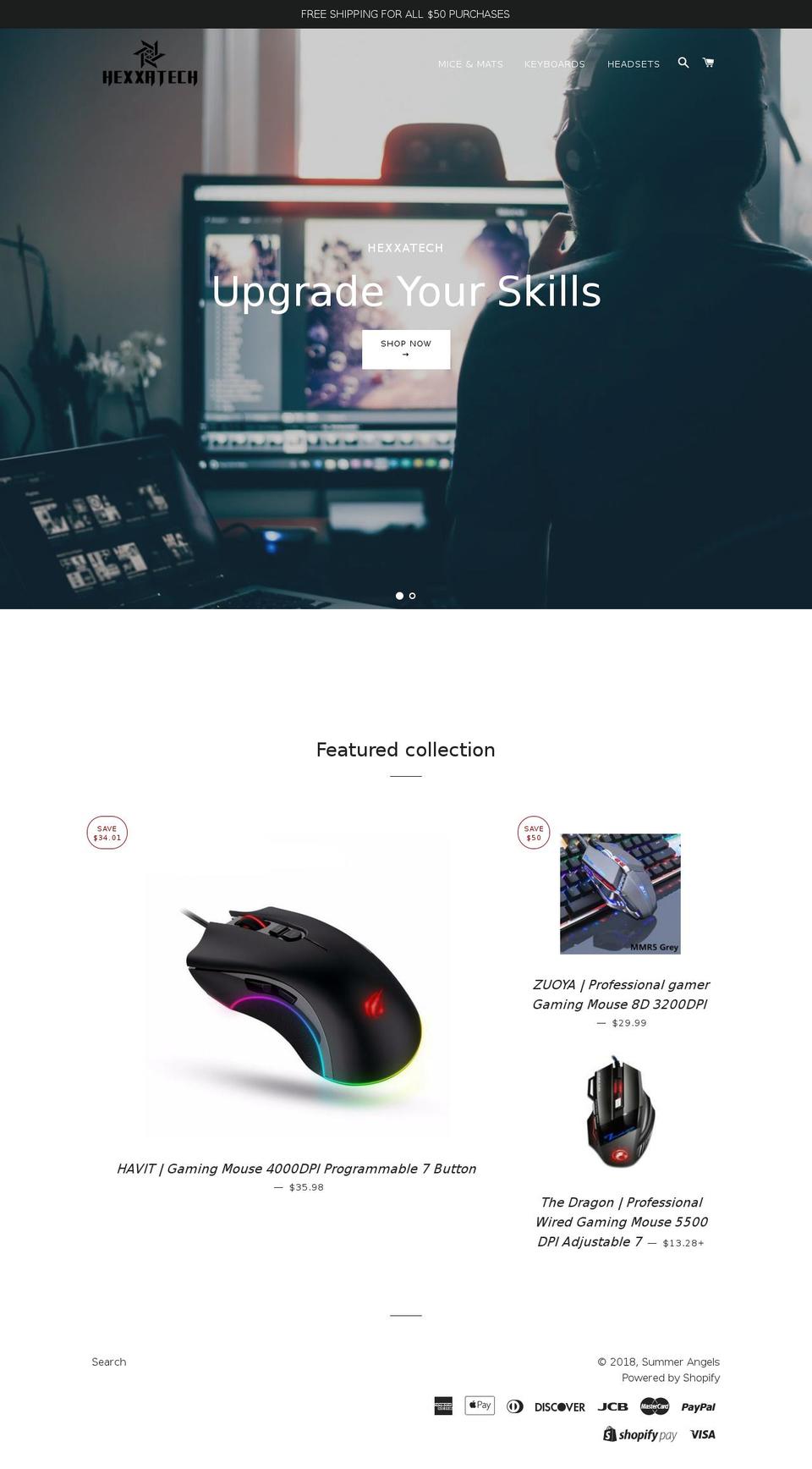 summer-angels.com — Shopify storefront screenshot