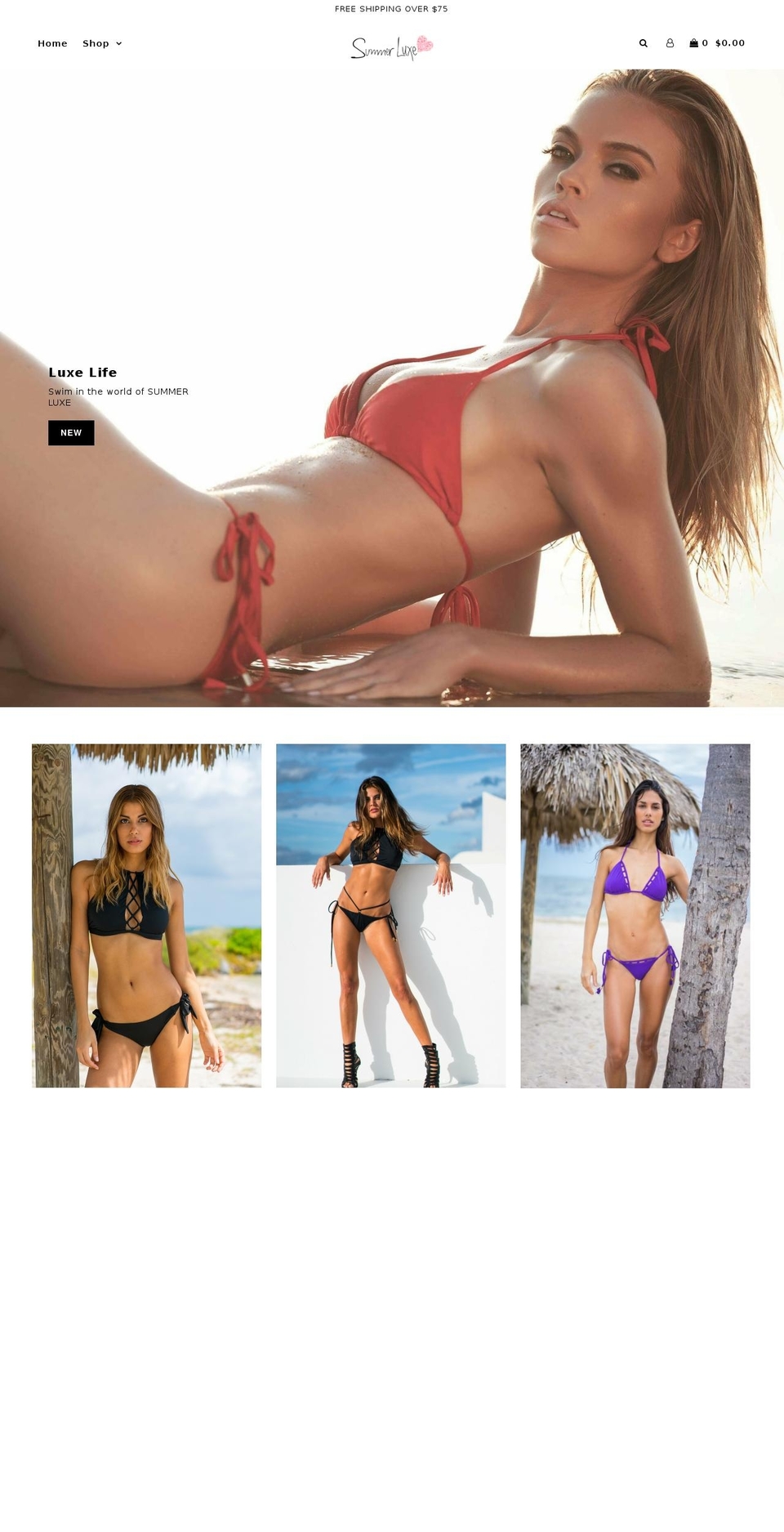 summer-luxe.com shopify website screenshot