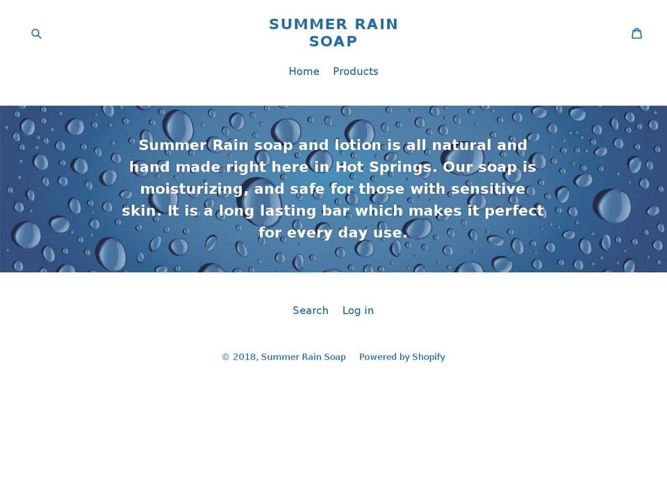 summer-rain-soap.com — Shopify storefront screenshot