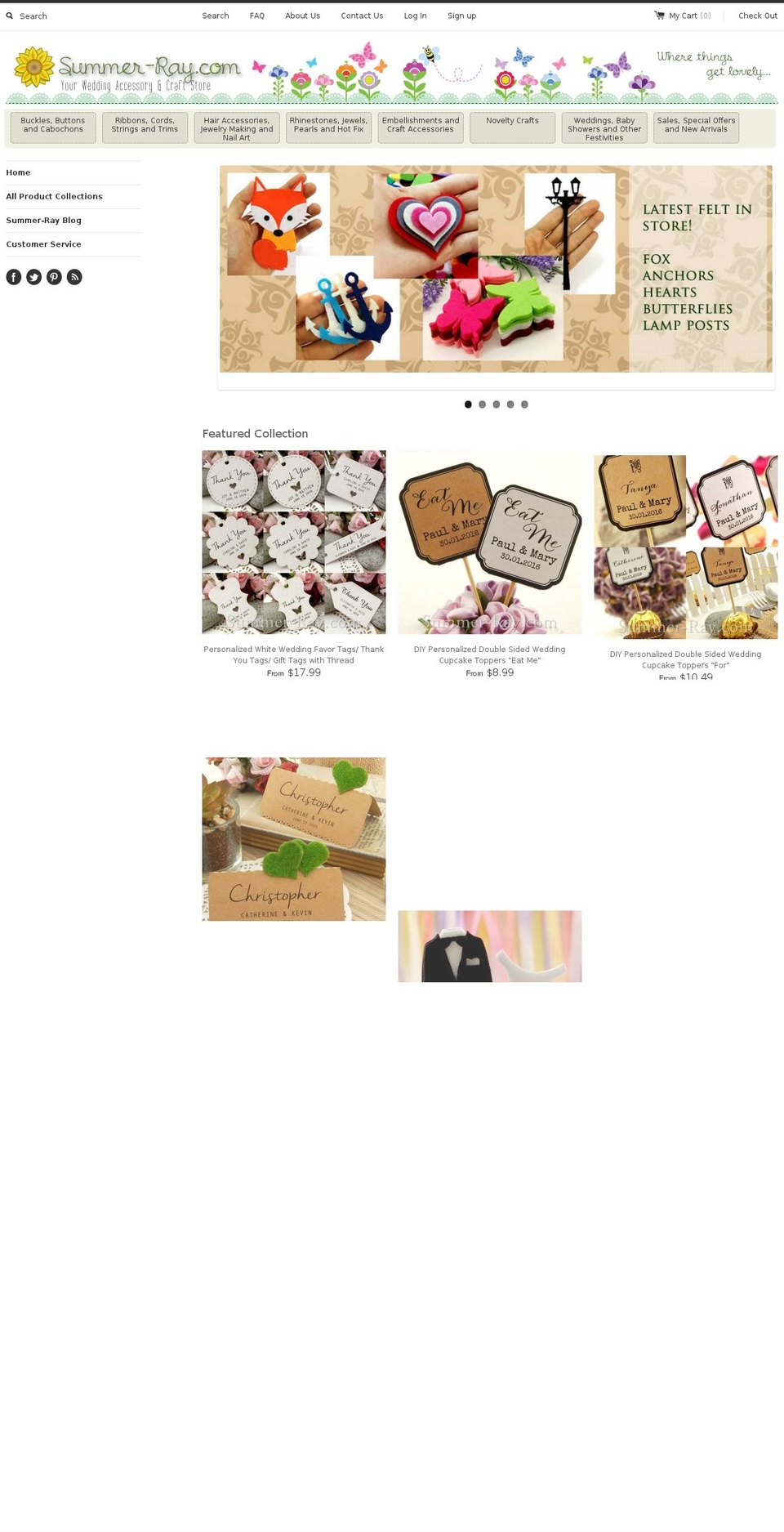 summer-ray.com shopify website screenshot