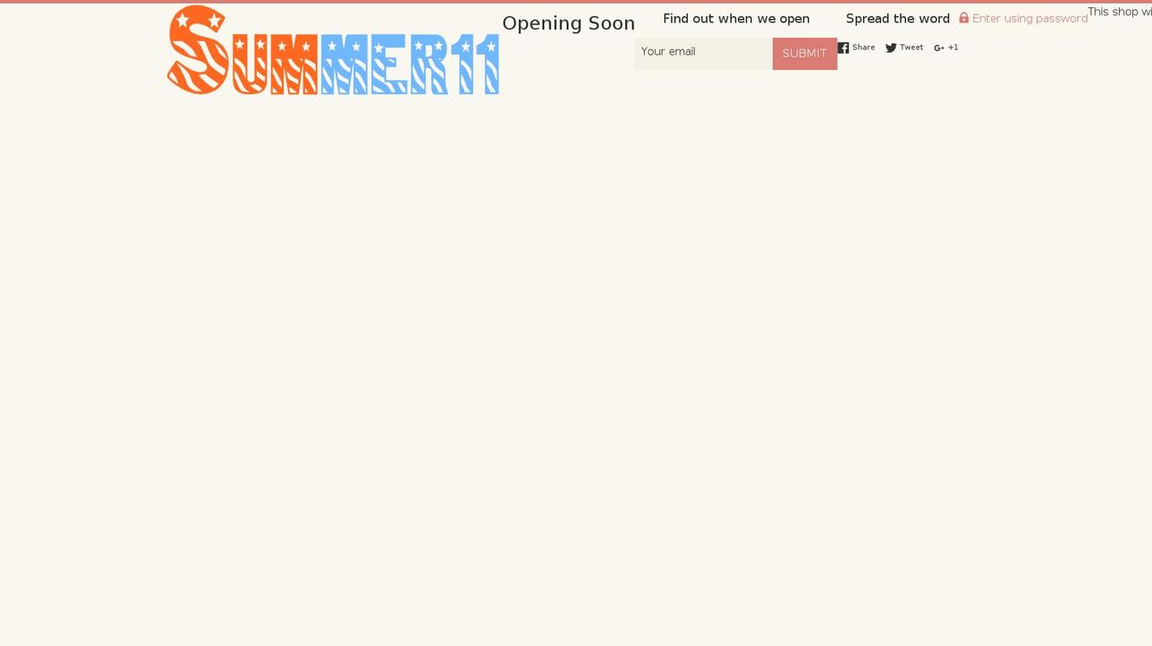 summer11.com shopify website screenshot