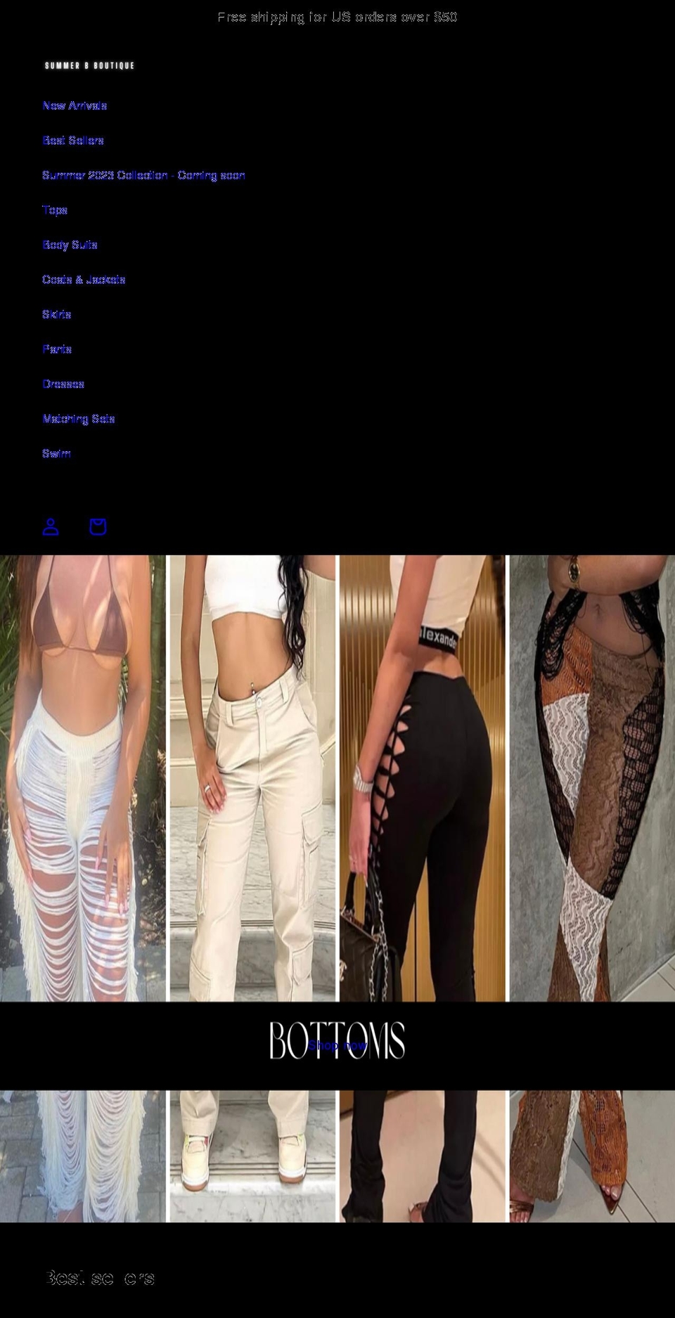 summerbboutique.com shopify website screenshot