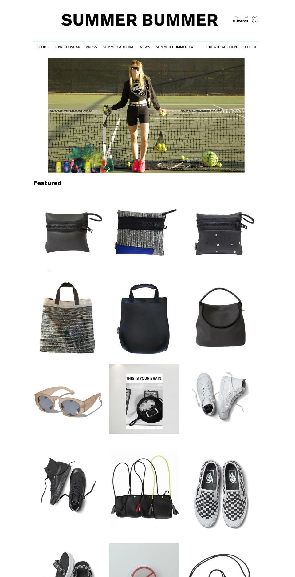 summerbummer.com shopify website screenshot