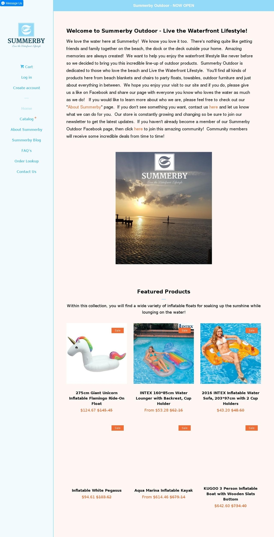 summerbyoutdoor.com — Shopify storefront screenshot