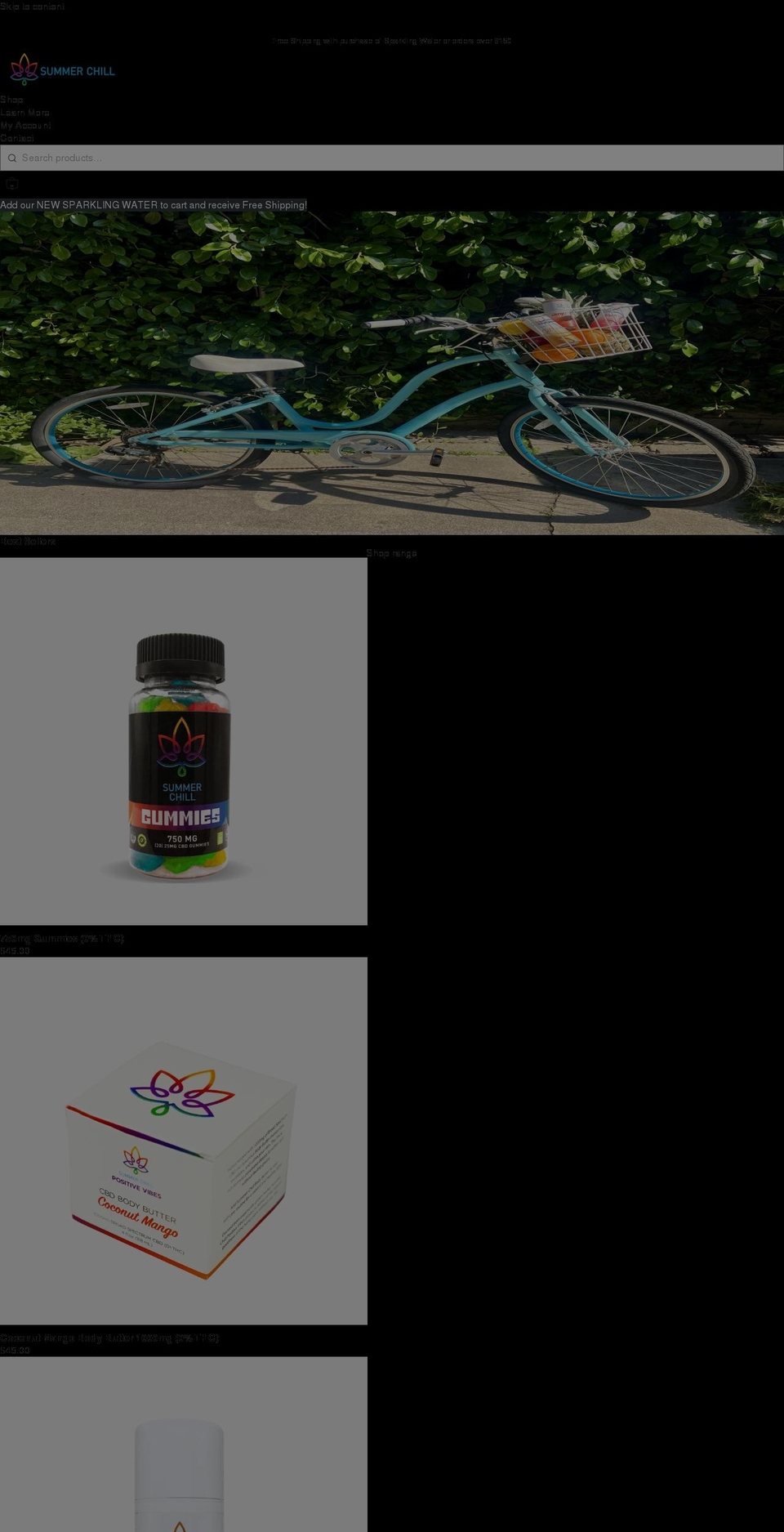 summerchillcbd.com shopify website screenshot