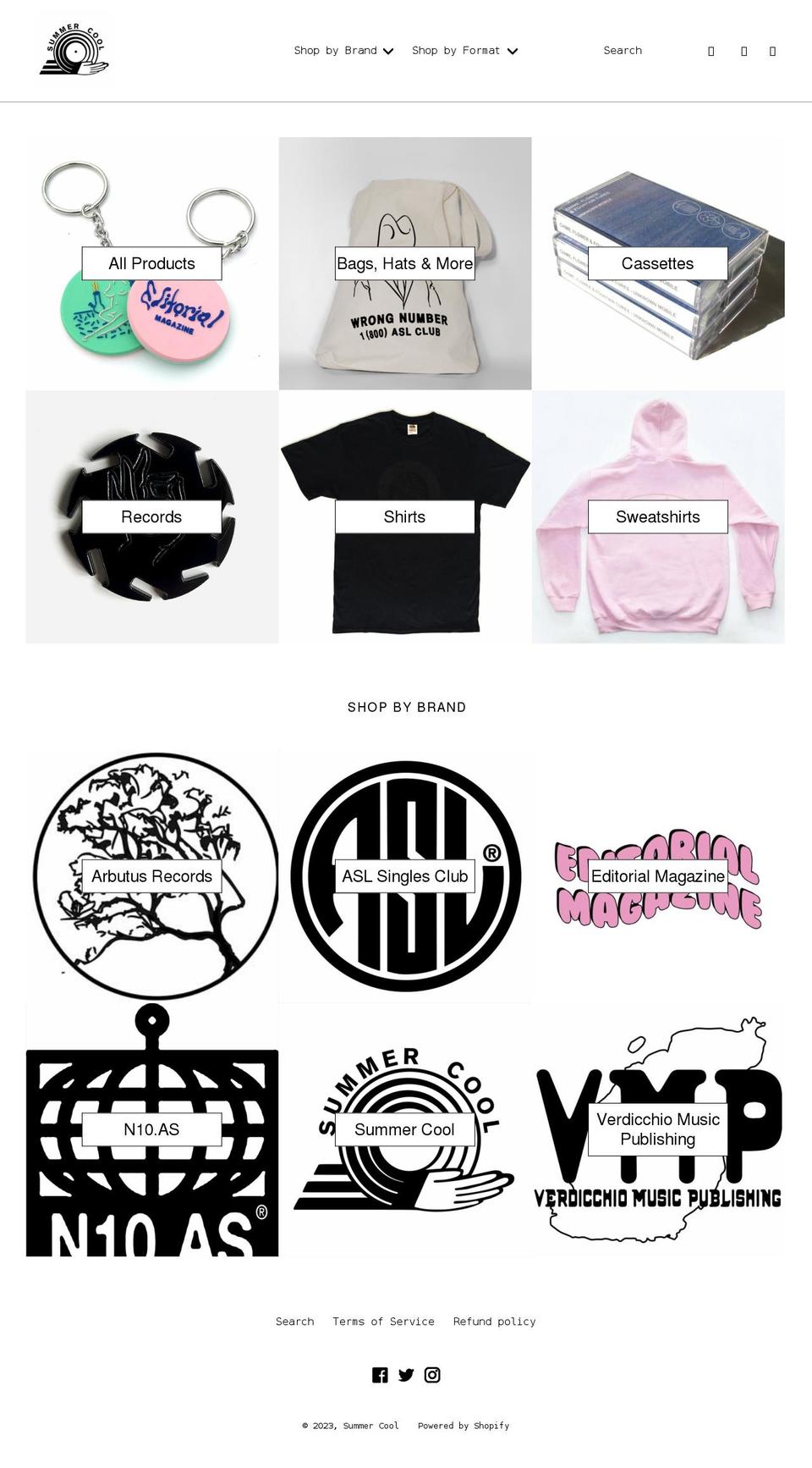 summercoolmusic.com shopify website screenshot