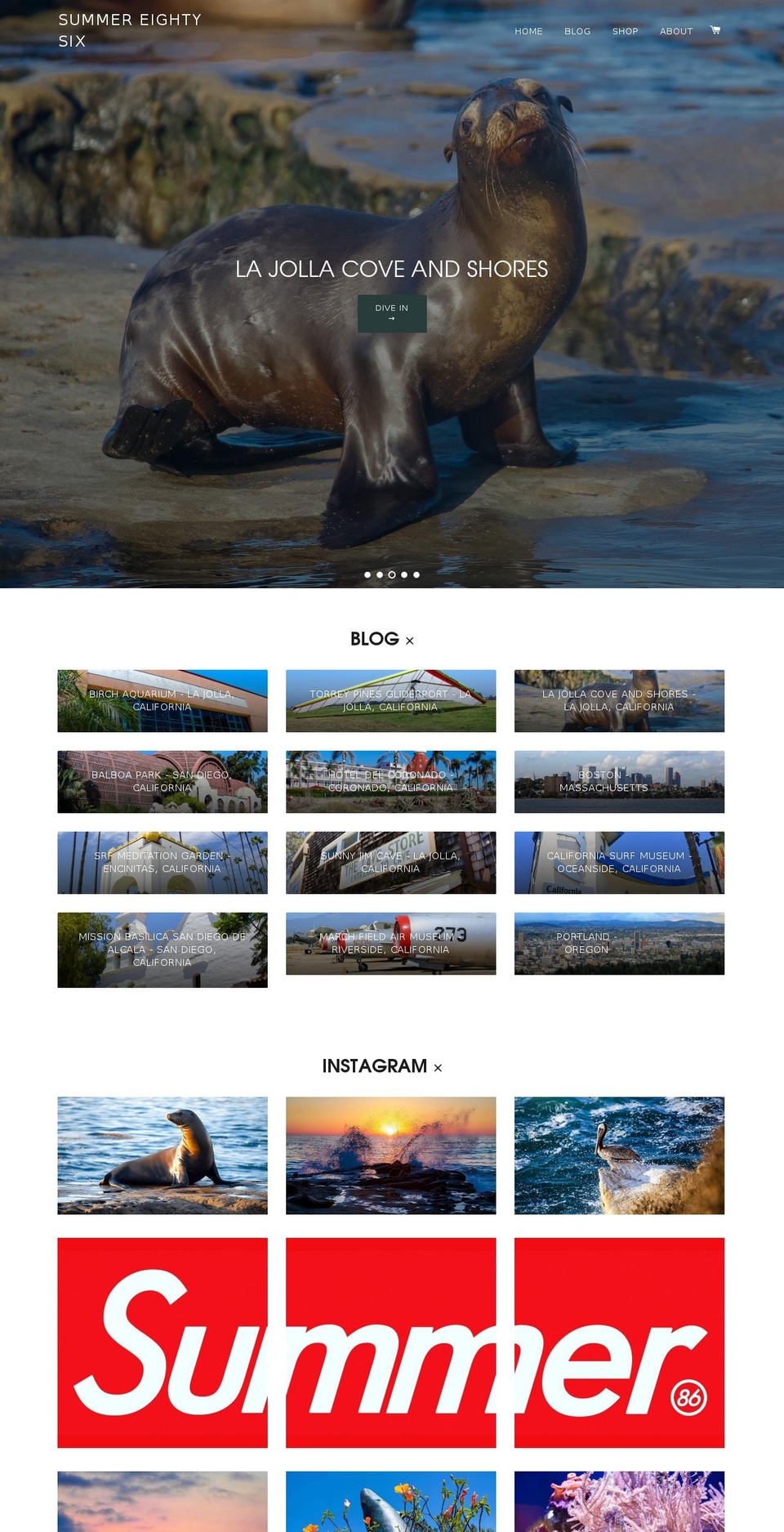 summereightysix.com shopify website screenshot