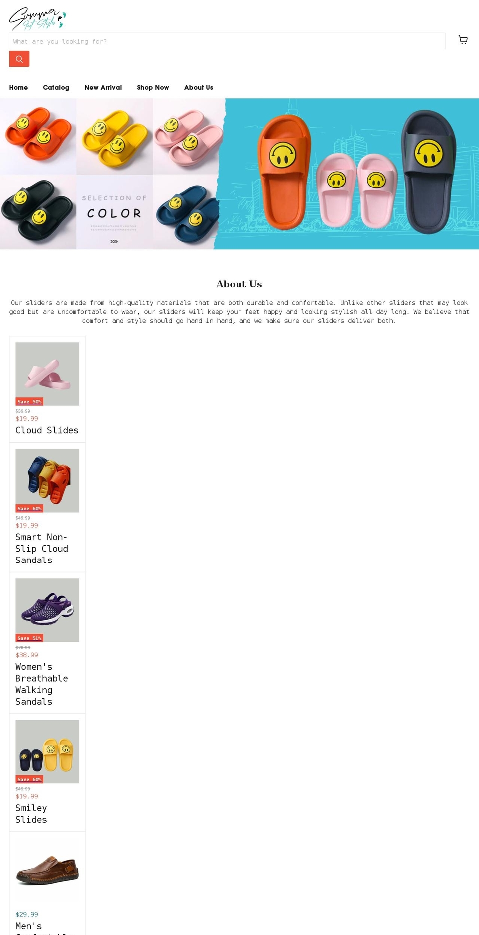 summerfootstyles.com shopify website screenshot