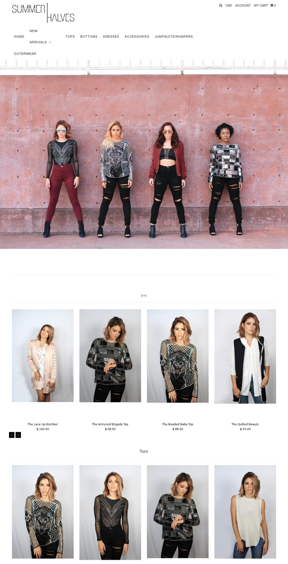 summerhalves.com shopify website screenshot