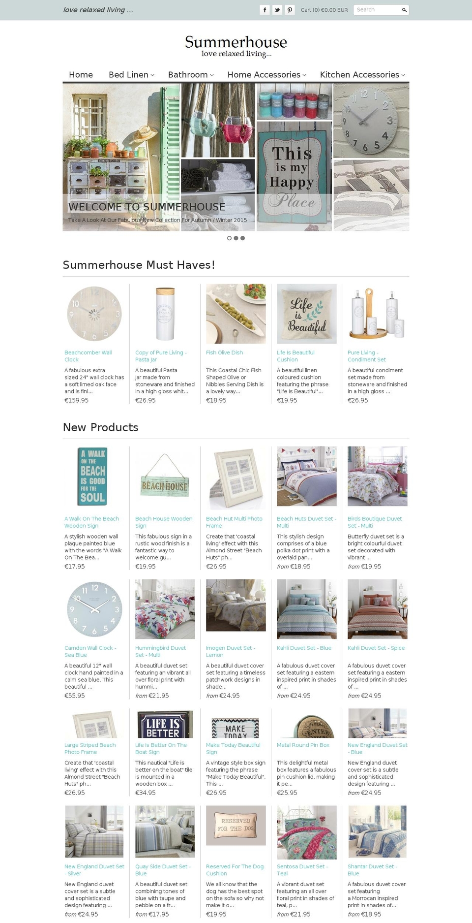 summerhouseonline.com shopify website screenshot