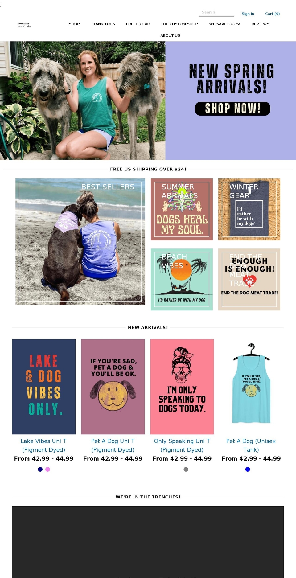 summerinsardinia.com shopify website screenshot