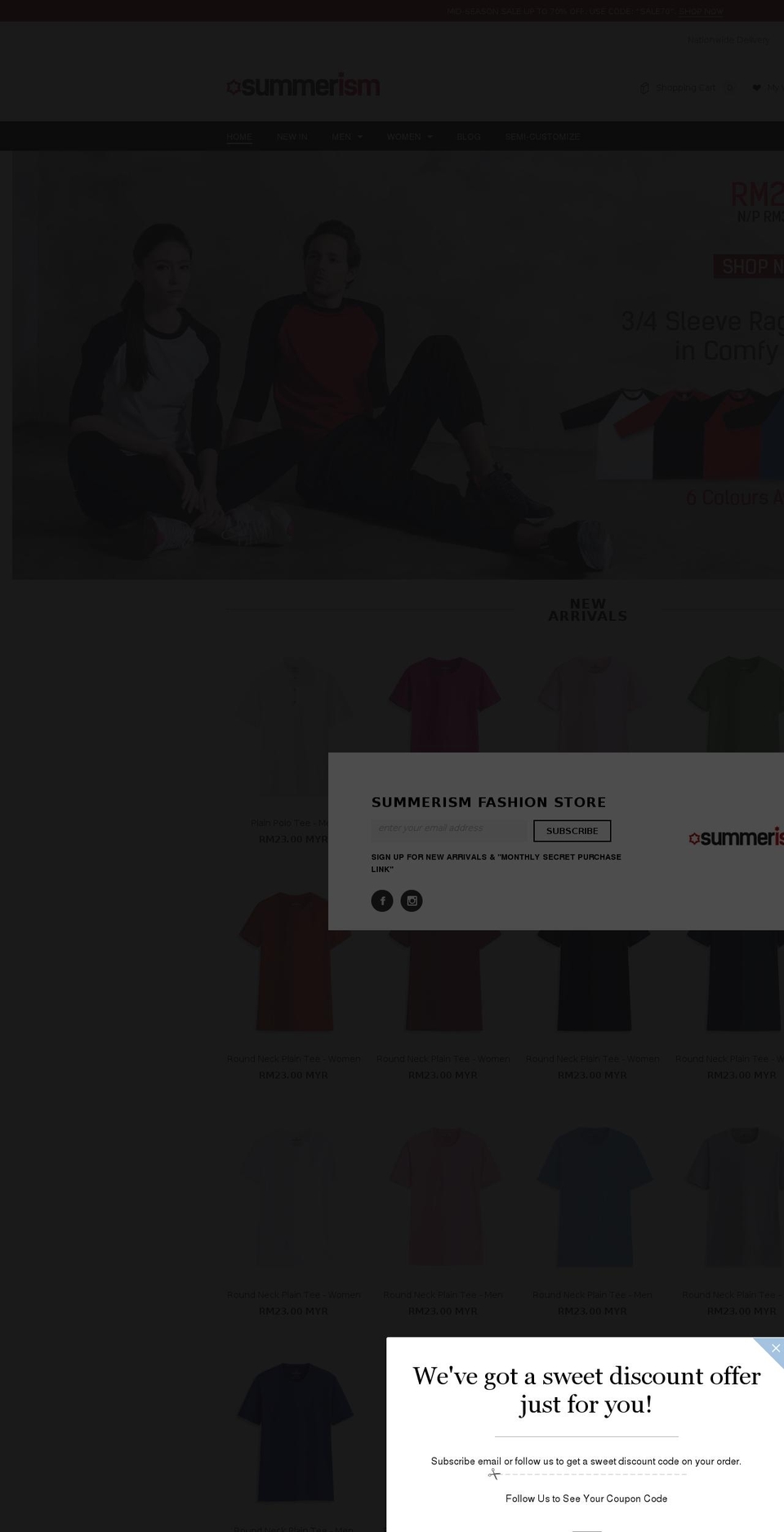 summerism.com shopify website screenshot