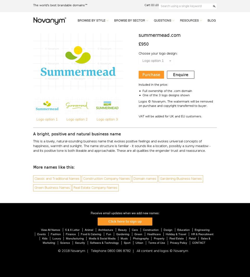 summermead.com — Shopify storefront screenshot
