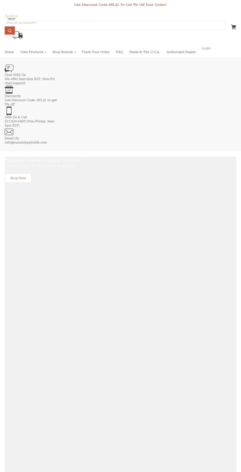summerpatiolife.com shopify website screenshot