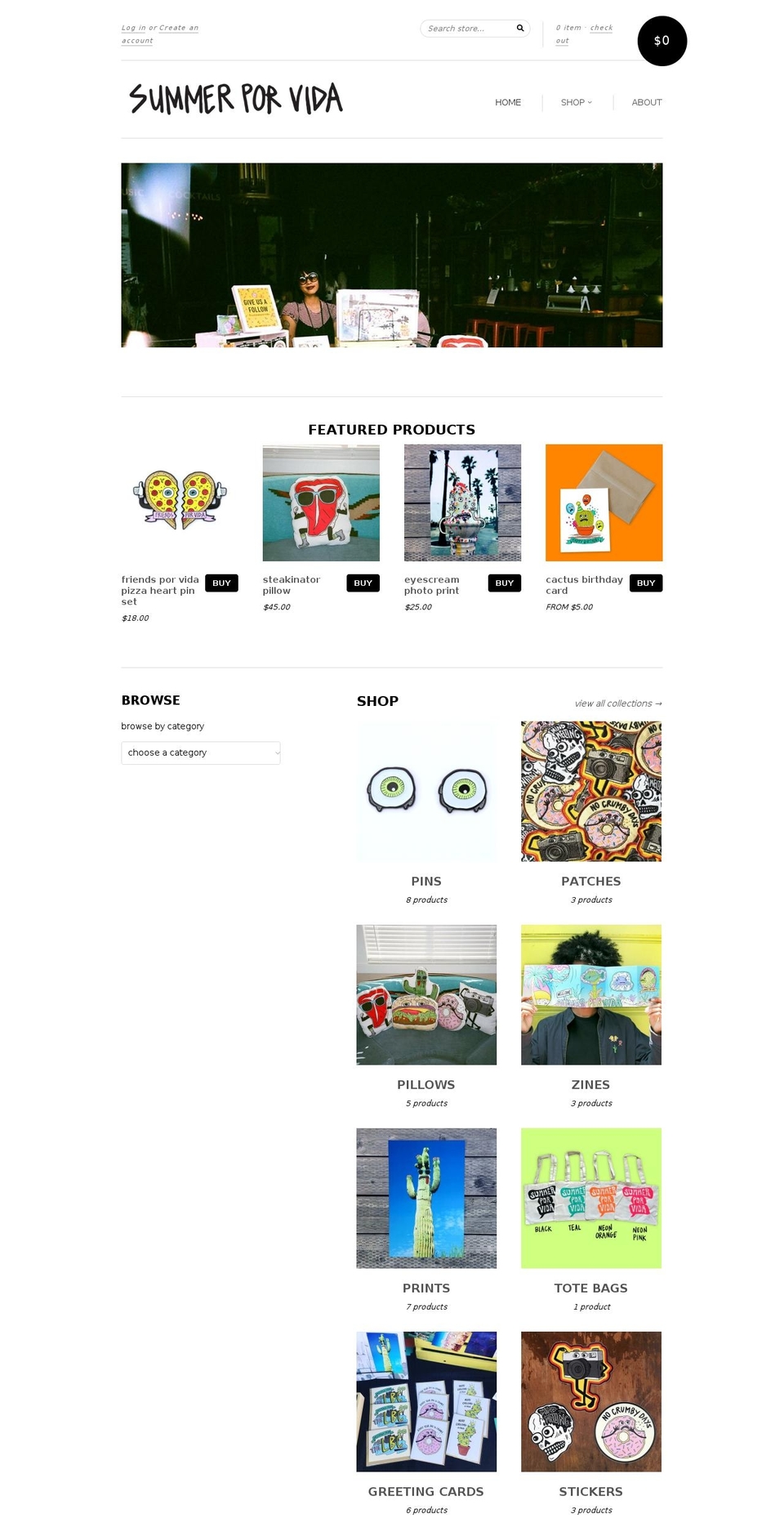 summerporvida.com shopify website screenshot
