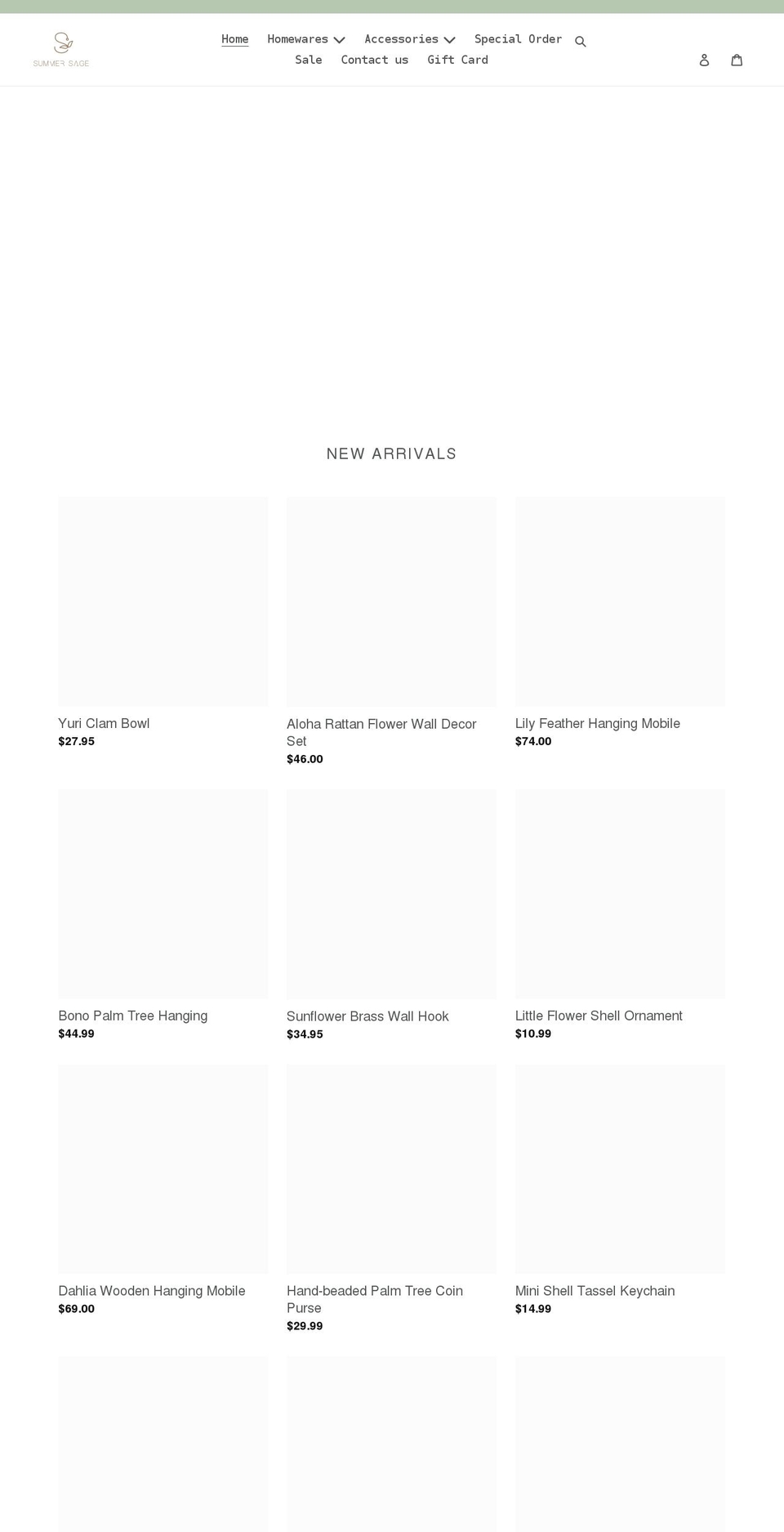 summersage.com.au shopify website screenshot