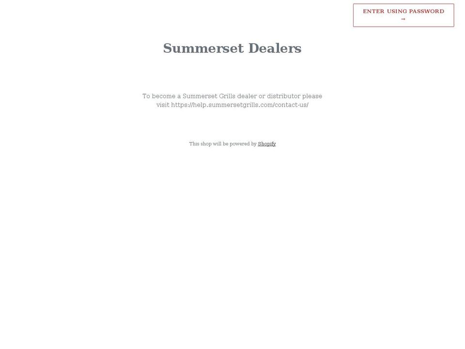 summersetdealers.com shopify website screenshot