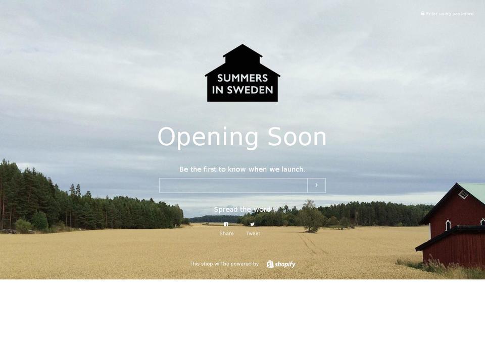 summersinsweden.com — Shopify storefront screenshot