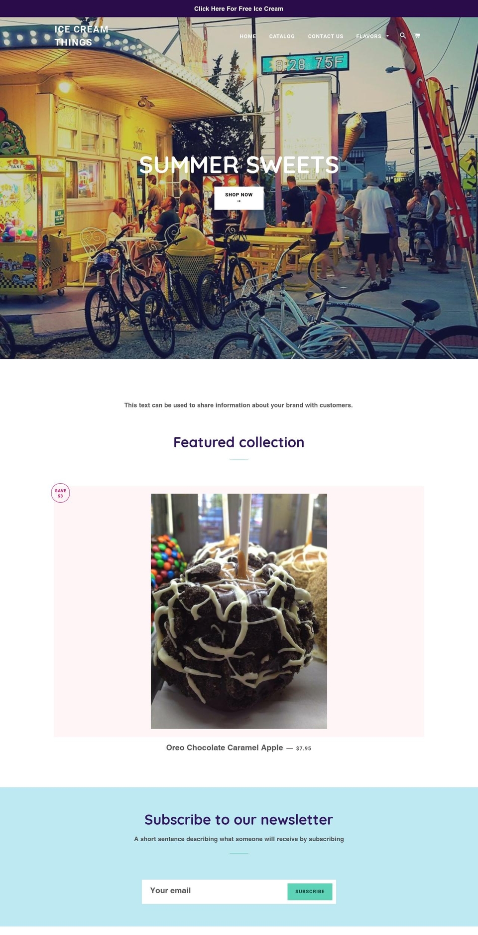 summersweetsnj.com — Shopify storefront screenshot