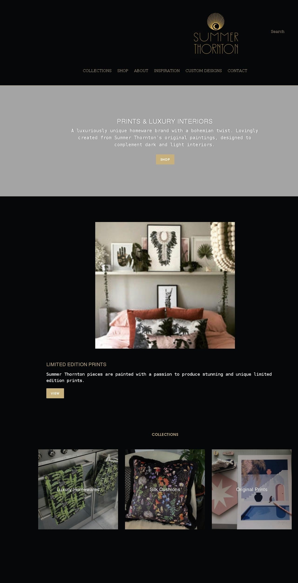 summerthornton.com shopify website screenshot