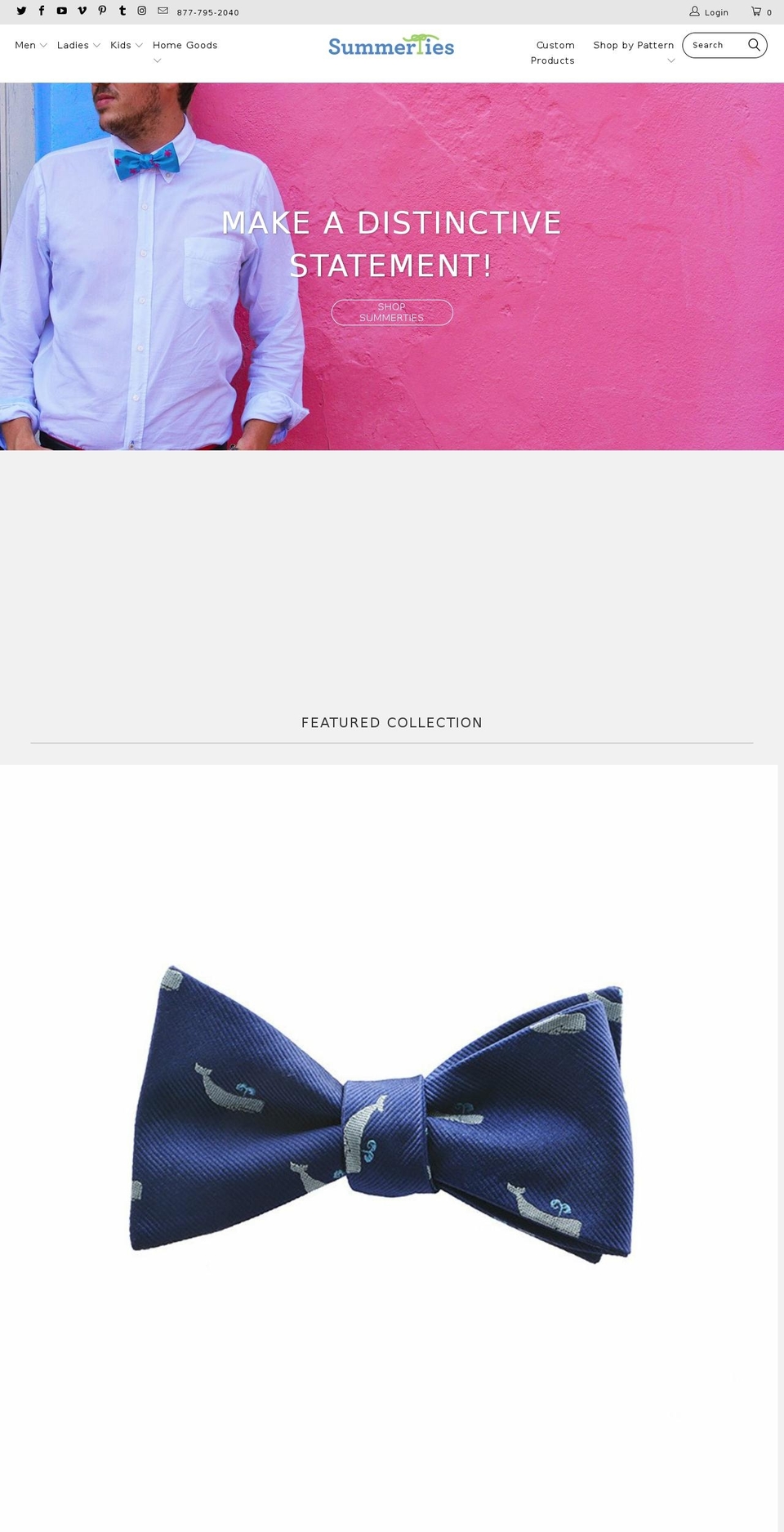 Refresh Shopify theme site example summerties.com