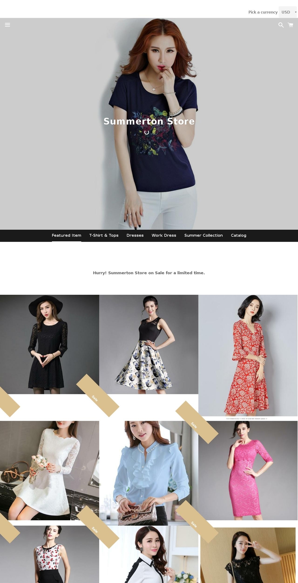 summertonstore.com — Shopify storefront screenshot