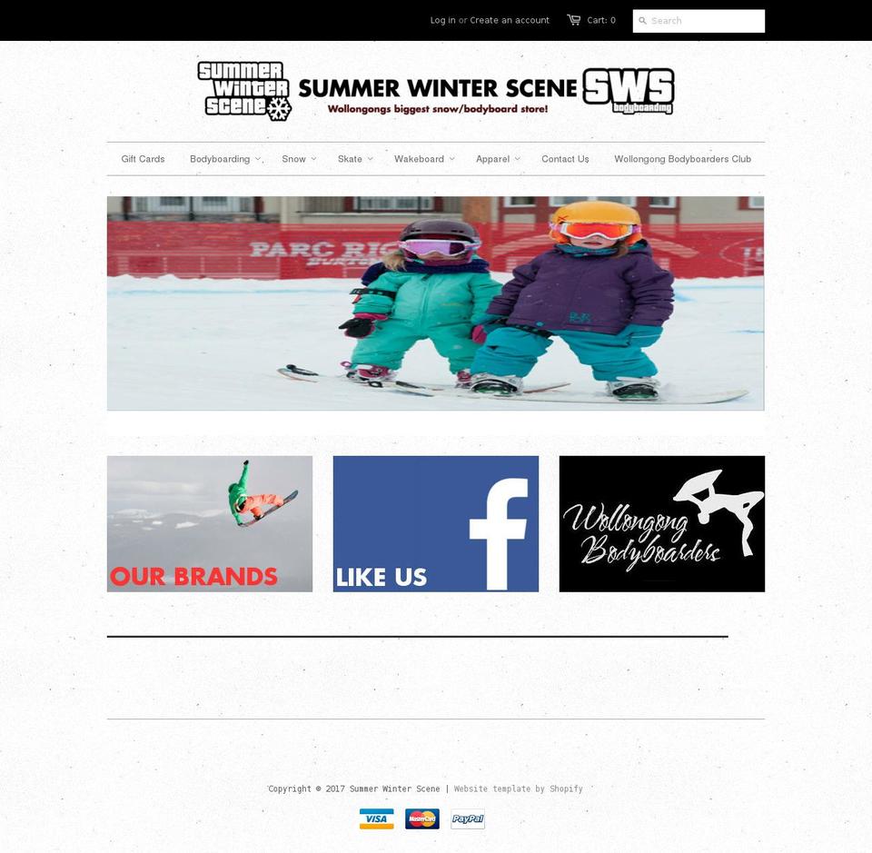 summerwinterscene.com shopify website screenshot