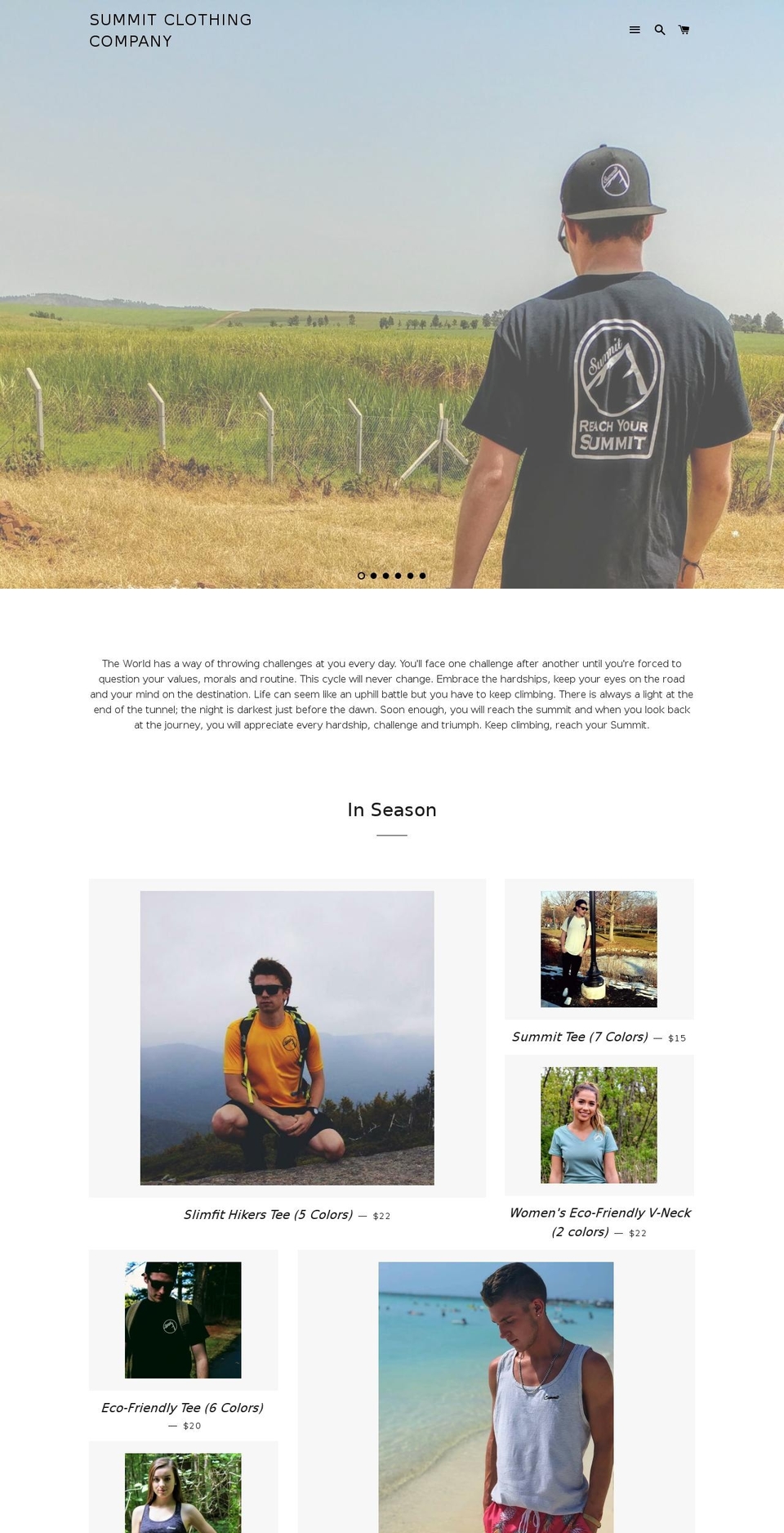 summitclothingcompany.com shopify website screenshot