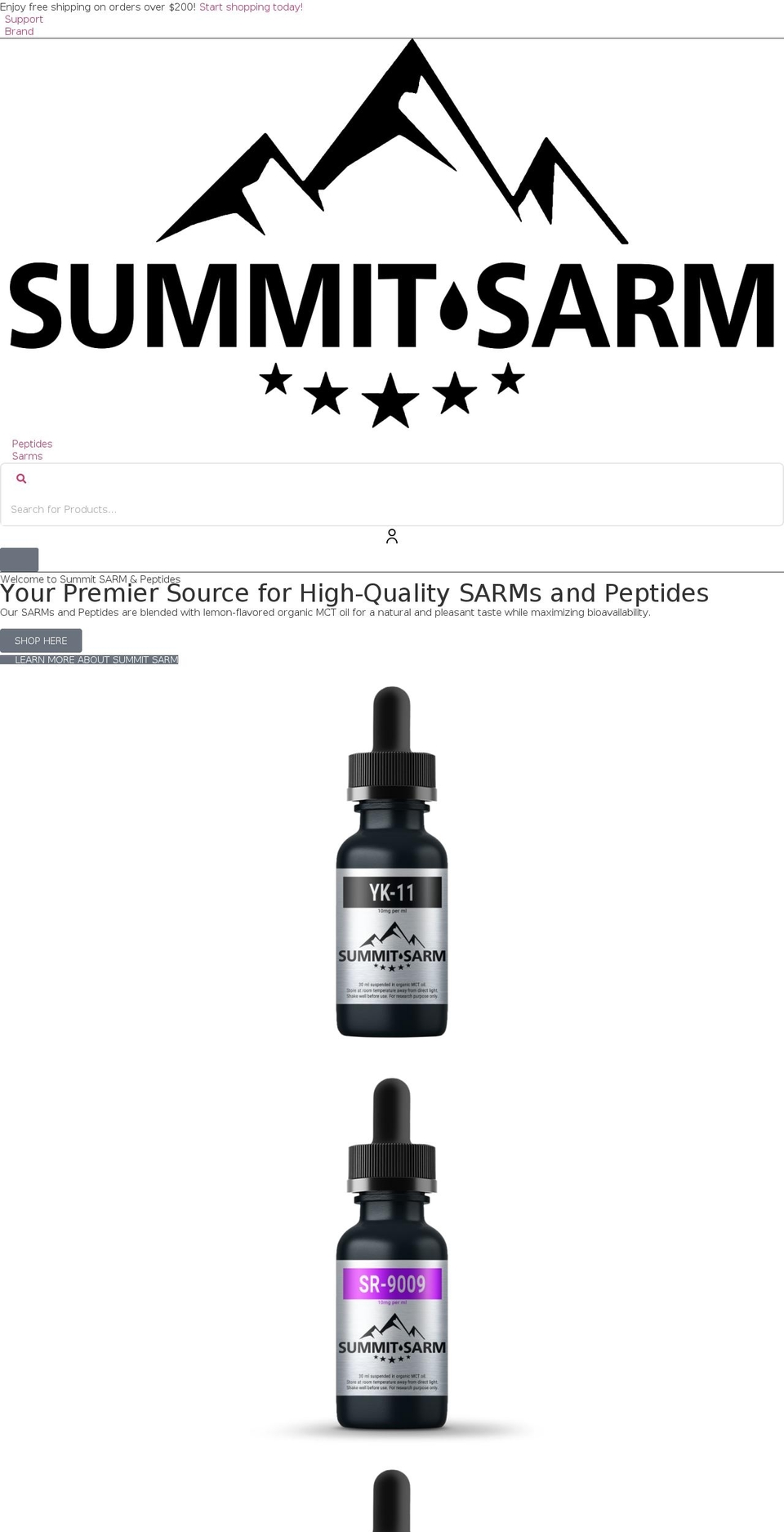 summitsarm.com — Shopify storefront screenshot
