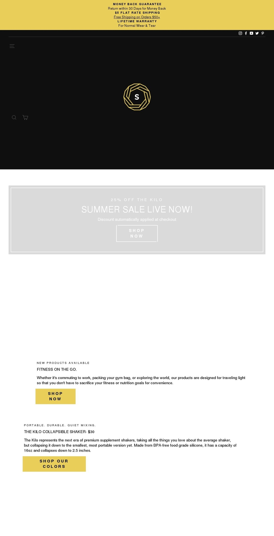 summitshaker.com shopify website screenshot