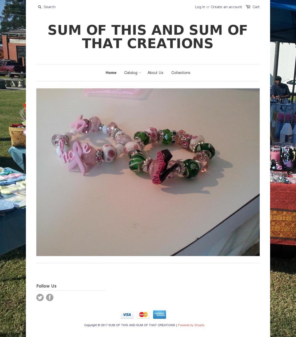 sumofthissumofthat.com shopify website screenshot