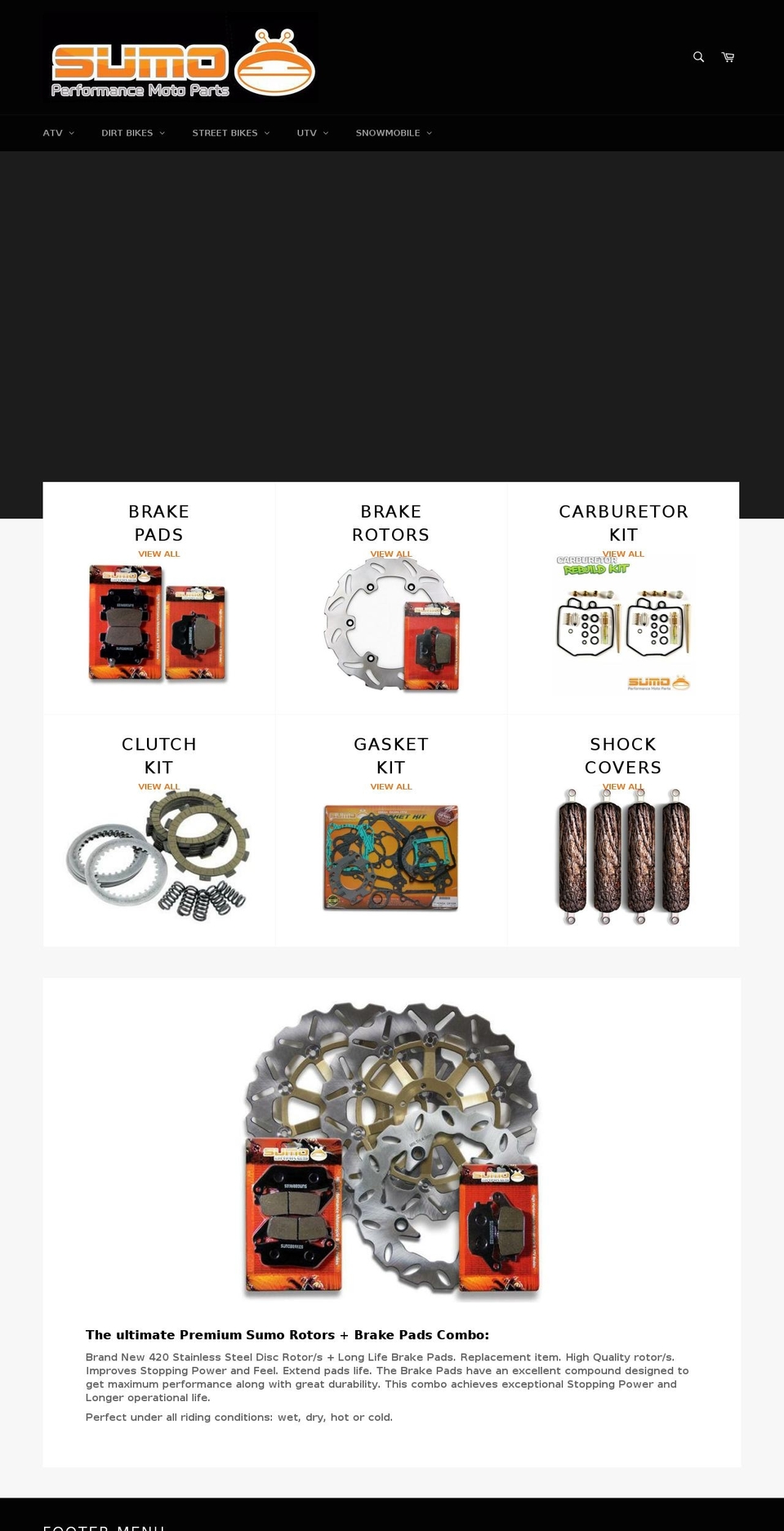 sumomotoparts.com shopify website screenshot