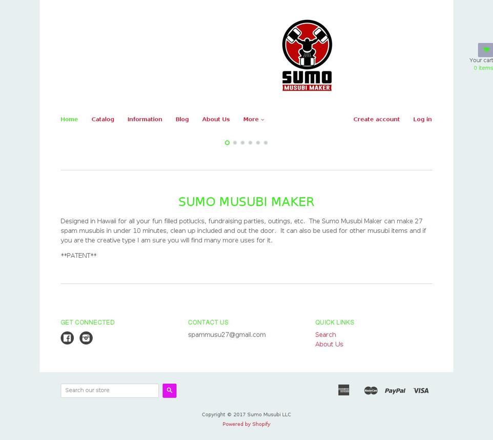 sumomusubi.com shopify website screenshot