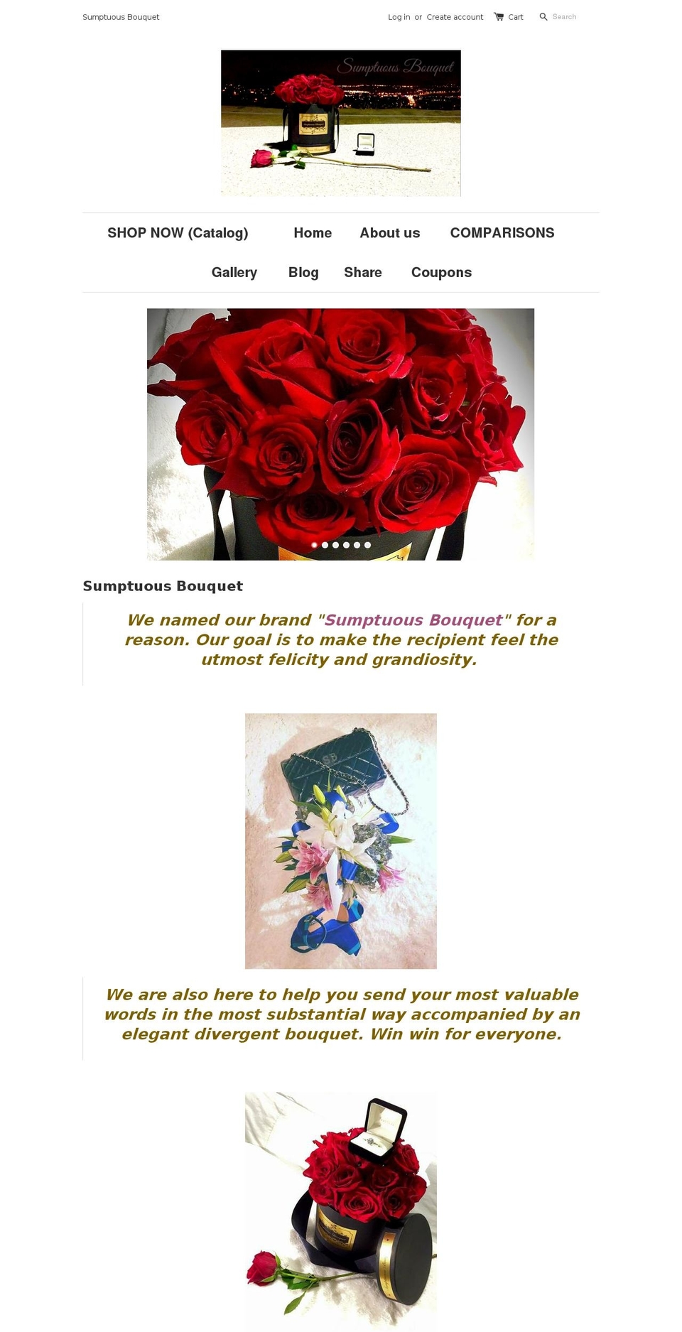 sumptuousbouquet.com — Shopify storefront screenshot
