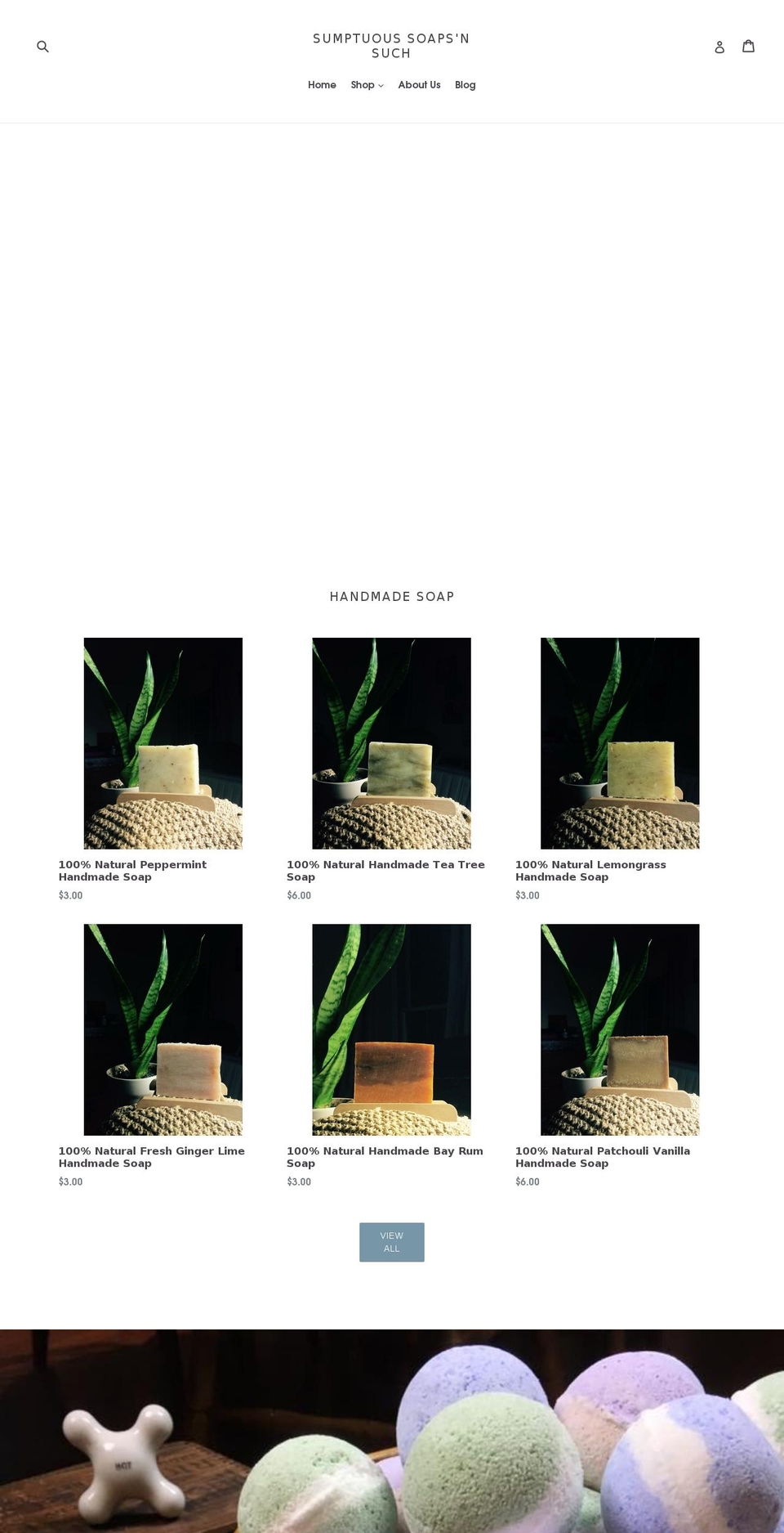 sumptuoussoapsnsuch.com — Shopify storefront screenshot
