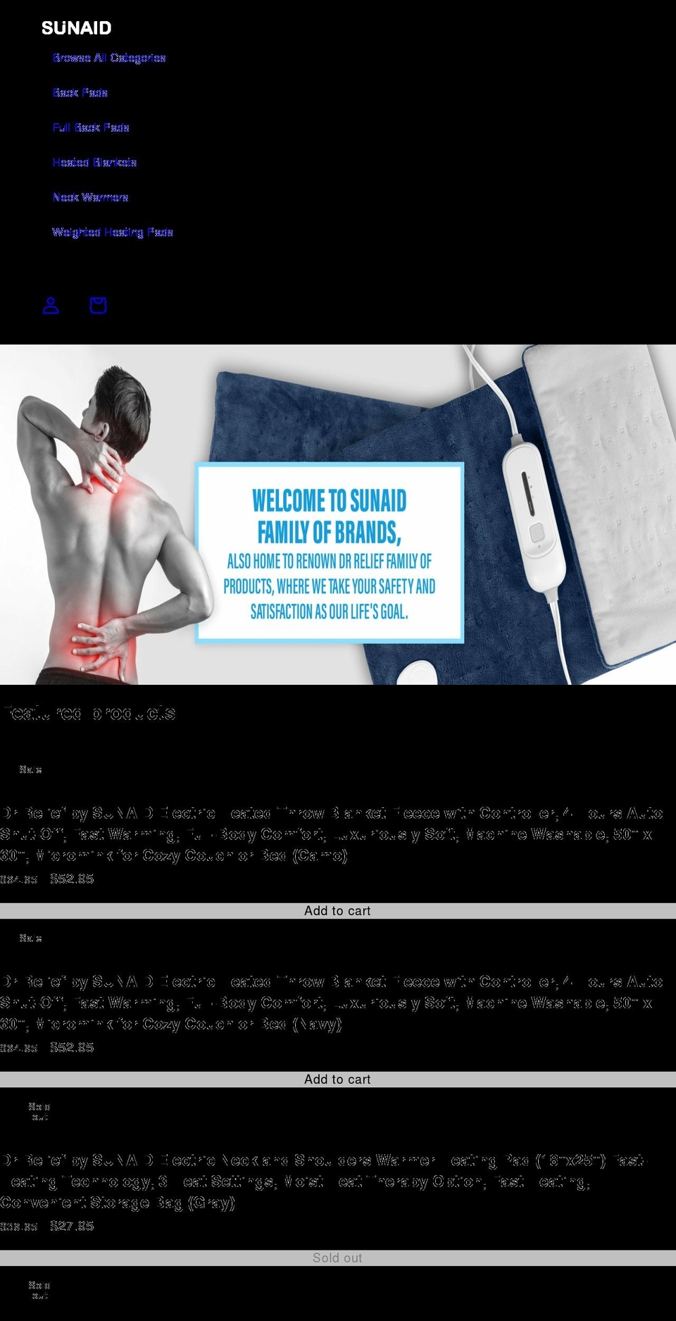 sun-aid.com shopify website screenshot