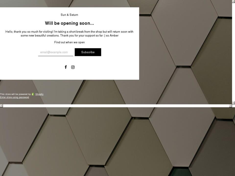Copy of Flow Shopify theme site example sunandsaturn.com