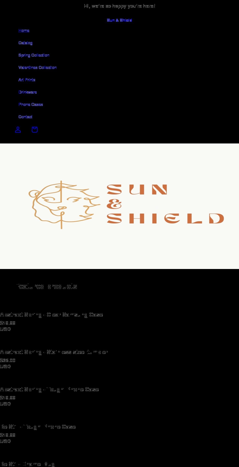 sunandshield.net shopify website screenshot