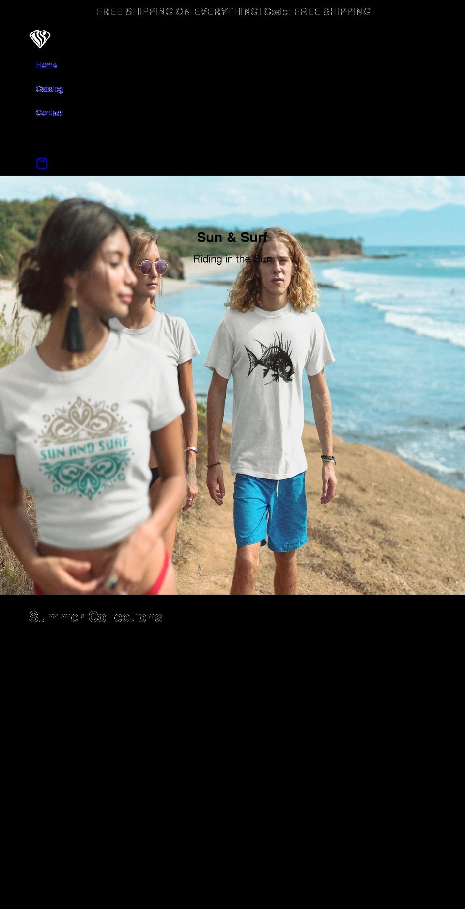 sunandsurfclothing.com shopify website screenshot