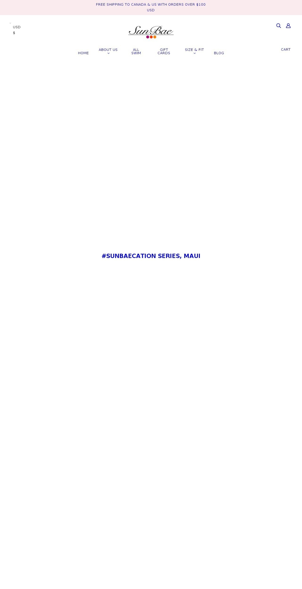 sunbaeswim.com — Shopify storefront screenshot
