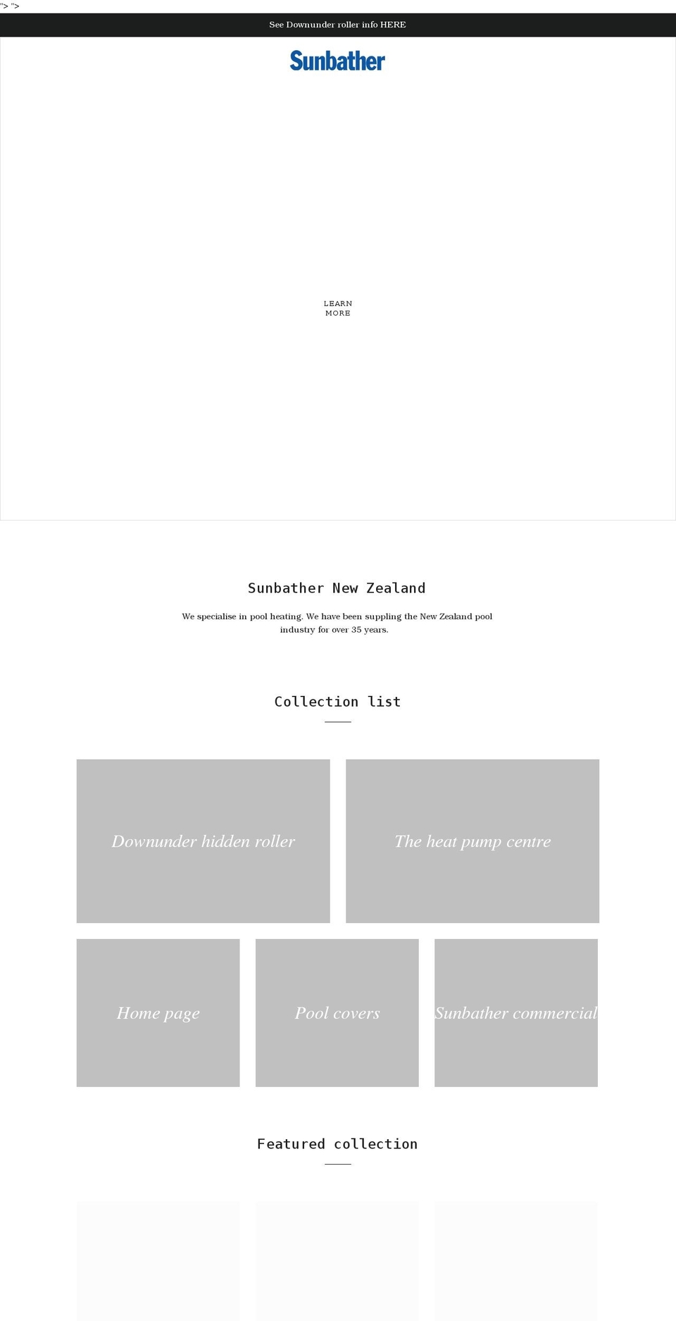 sunbather.co.nz shopify website screenshot