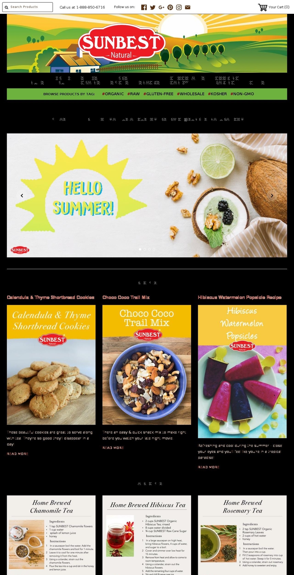 sunbestnatural.com shopify website screenshot